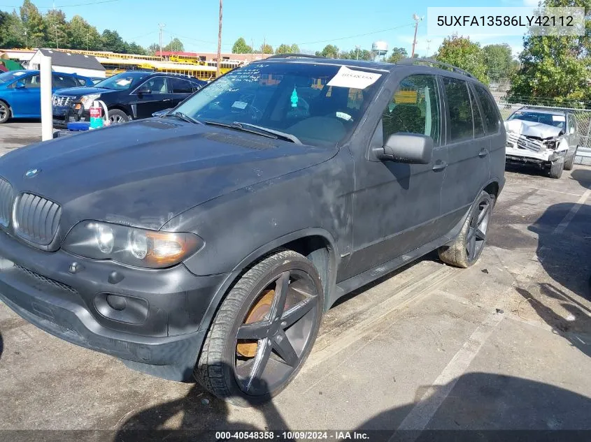 2006 BMW X5 3.0I VIN: 5UXFA13586LY42112 Lot: 40548358