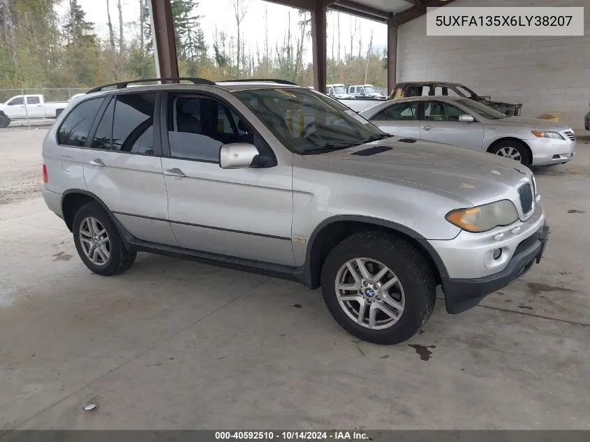 2006 BMW X5 3.0I VIN: 5UXFA135X6LY38207 Lot: 40592510