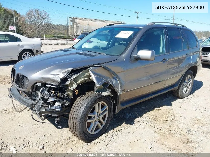 2006 BMW X5 3.0I VIN: 5UXFA13526LY27900 Lot: 40616503