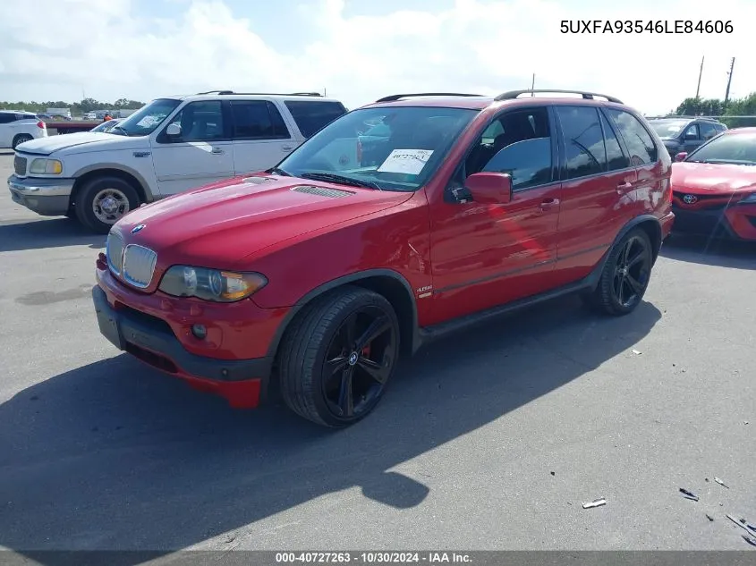 2006 BMW X5 4.8Is VIN: 5UXFA93546LE84606 Lot: 40727263