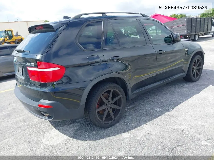 2007 BMW X5 3.0Si VIN: 5UXFE43577L039539 Lot: 40313410