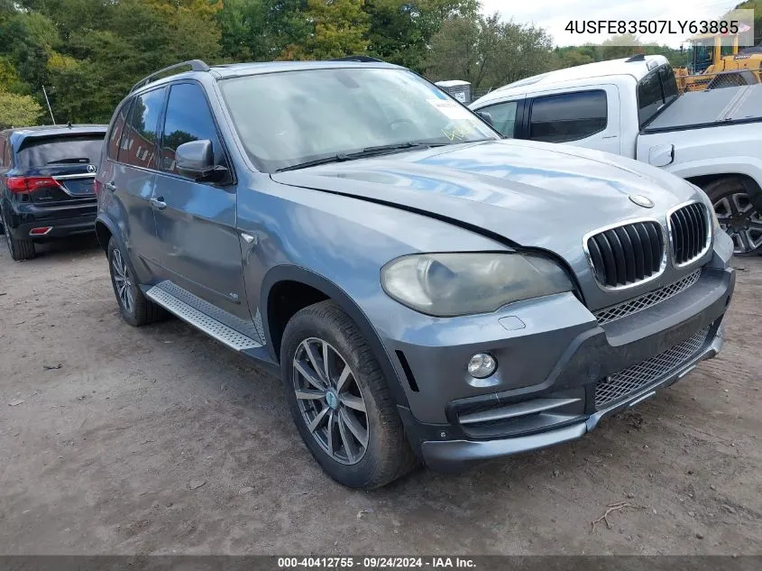 2007 BMW X5 4.8I VIN: 4USFE83507LY63885 Lot: 40412755