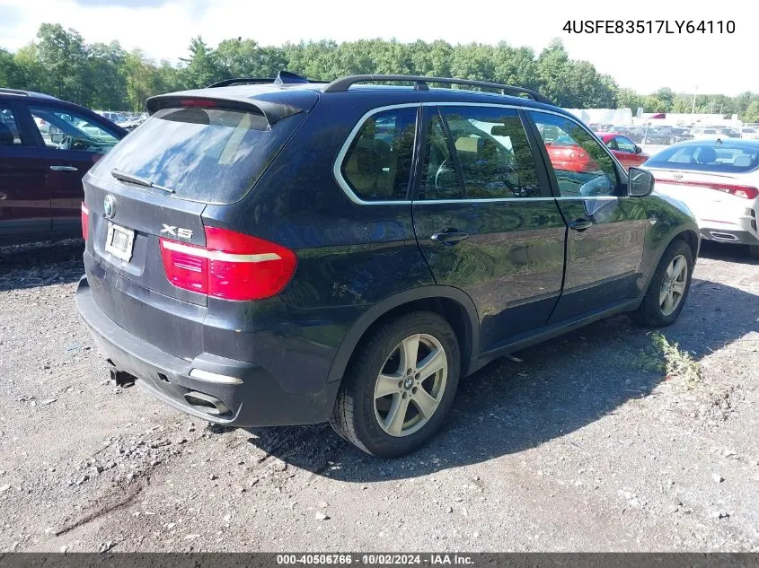 2007 BMW X5 4.8I VIN: 4USFE83517LY64110 Lot: 40506766