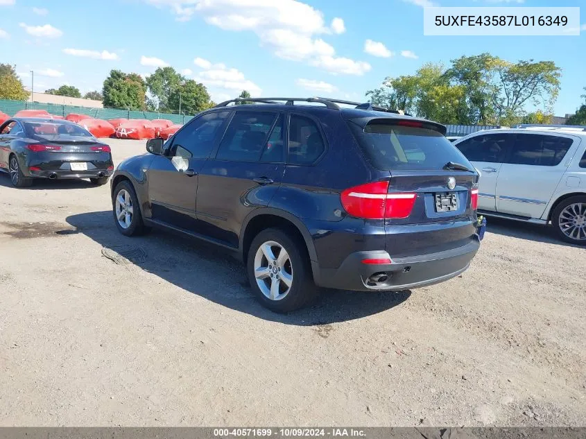 2007 BMW X5 3.0Si VIN: 5UXFE43587L016349 Lot: 40571699