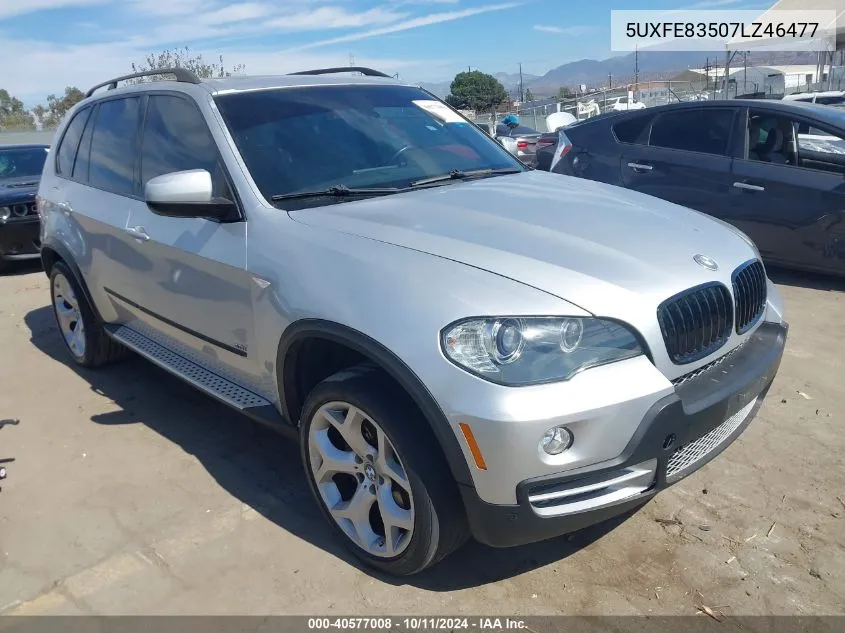 2007 BMW X5 4.8I VIN: 5UXFE83507LZ46477 Lot: 40577008