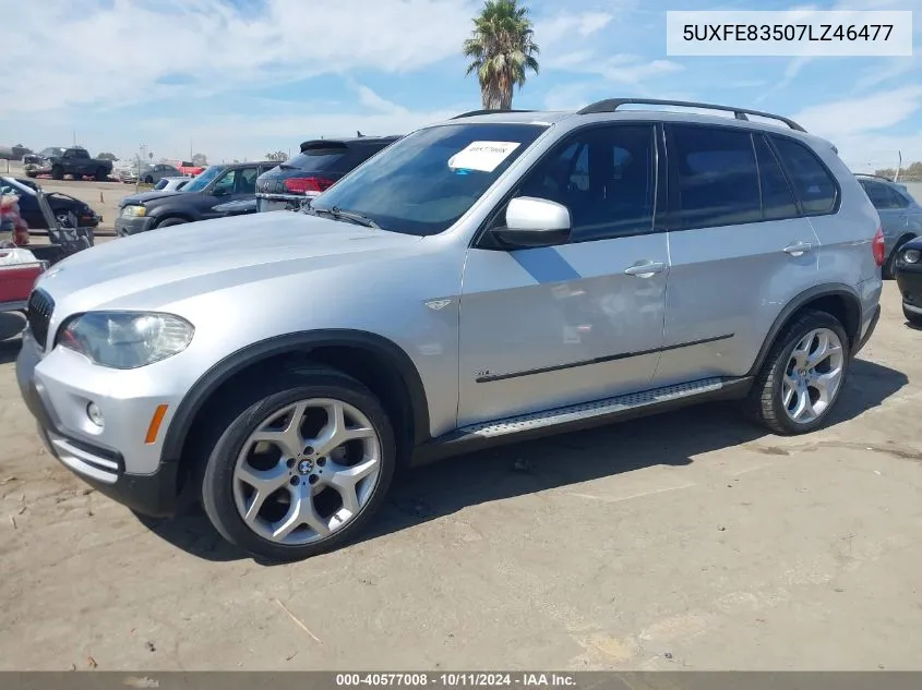 2007 BMW X5 4.8I VIN: 5UXFE83507LZ46477 Lot: 40577008