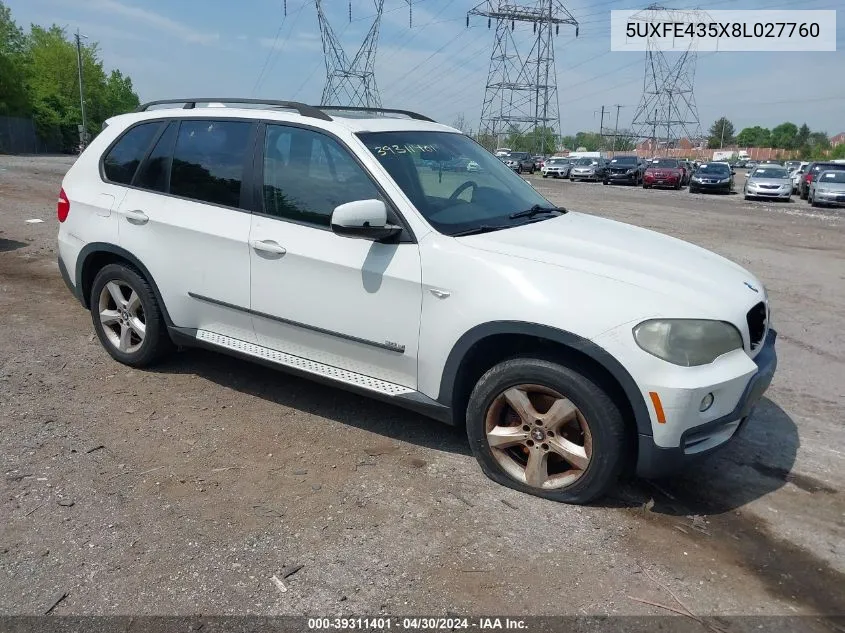 2008 BMW X5 3.0Si VIN: 5UXFE435X8L027760 Lot: 39311401