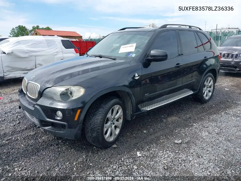 2008 BMW X5 4.8I VIN: 5UXFE83578LZ36336 Lot: 39497886