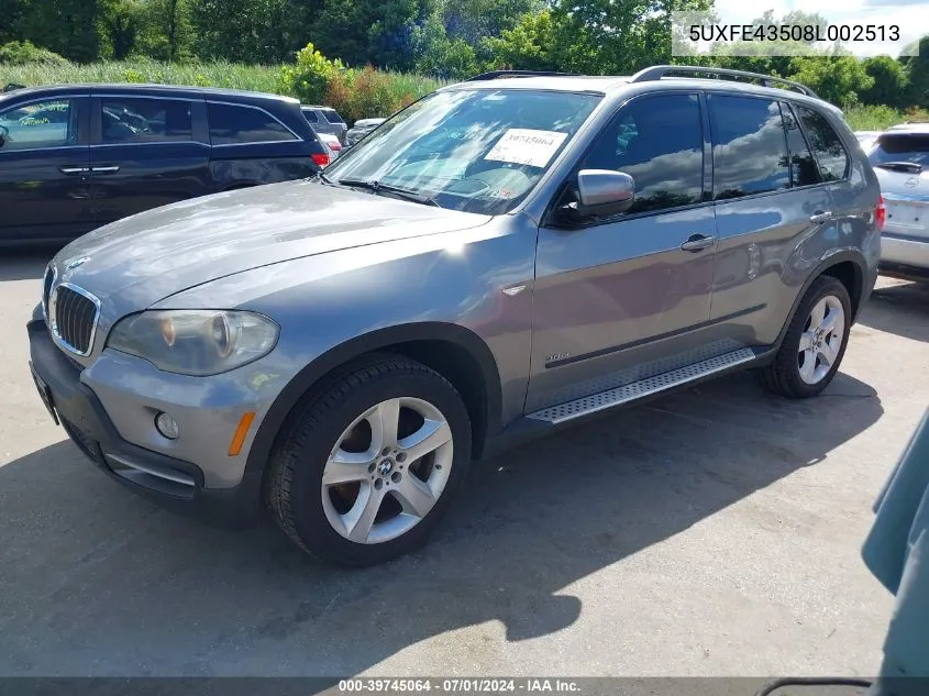 5UXFE43508L002513 2008 BMW X5 3.0Si