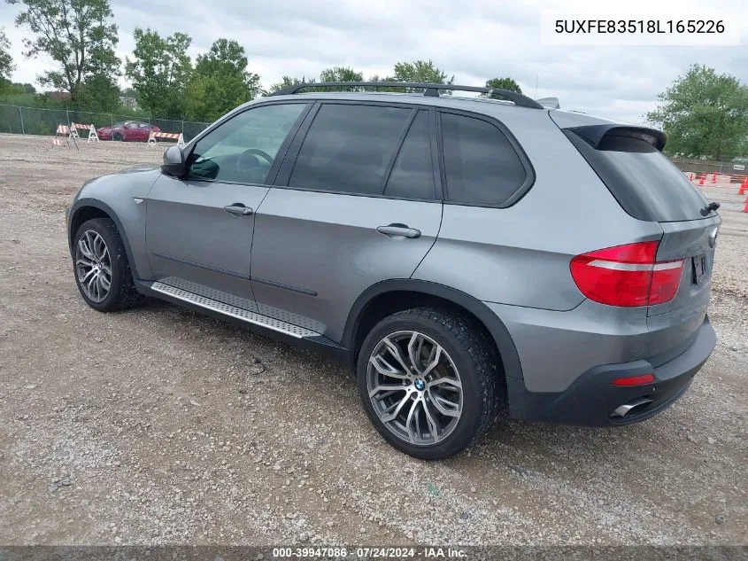 2008 BMW X5 4.8I VIN: 5UXFE83518L165226 Lot: 39947086