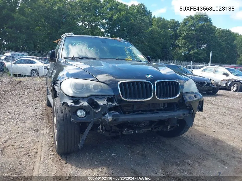 2008 BMW X5 3.0Si VIN: 5UXFE43568L023138 Lot: 40152116