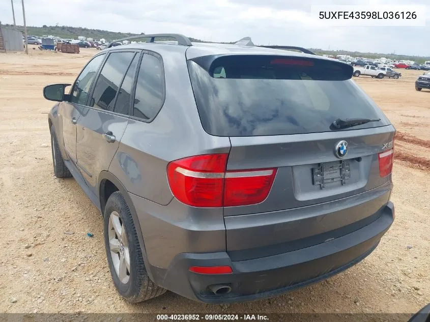 5UXFE43598L036126 2008 BMW X5 3.0Si