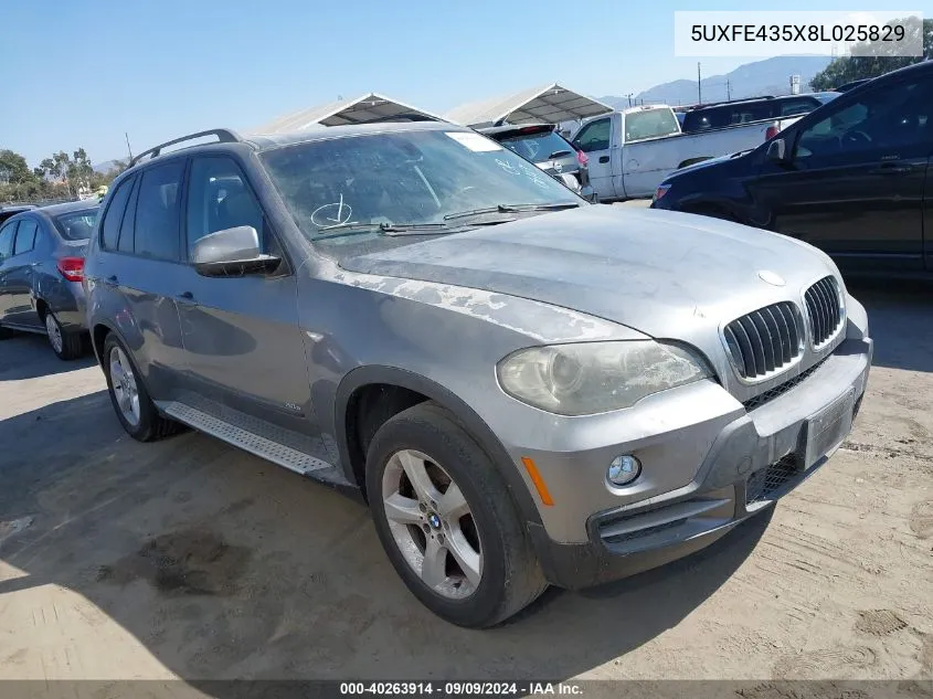 2008 BMW X5 3.0Si VIN: 5UXFE435X8L025829 Lot: 40263914