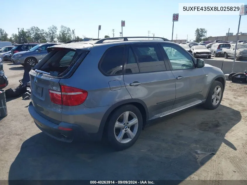 2008 BMW X5 3.0Si VIN: 5UXFE435X8L025829 Lot: 40263914