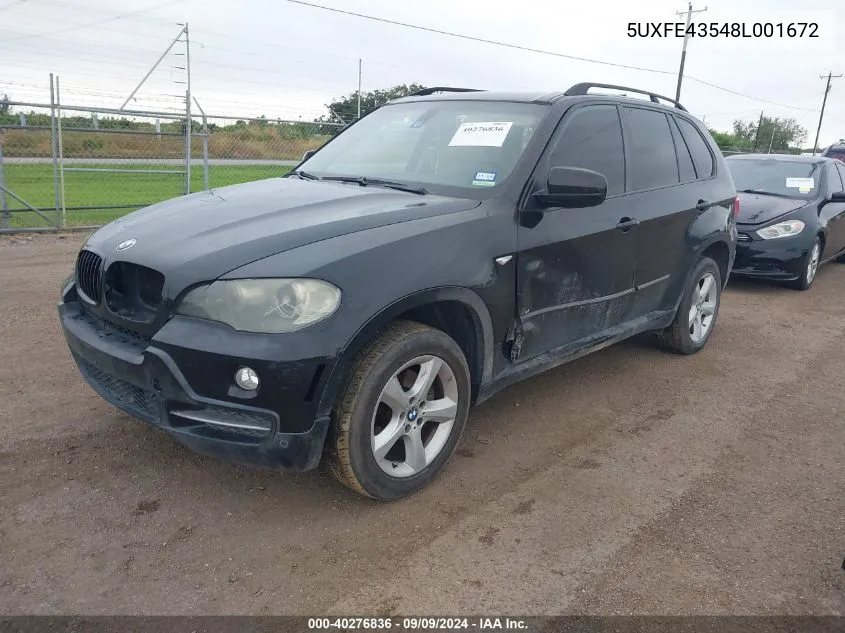 5UXFE43548L001672 2008 BMW X5 3.0Si