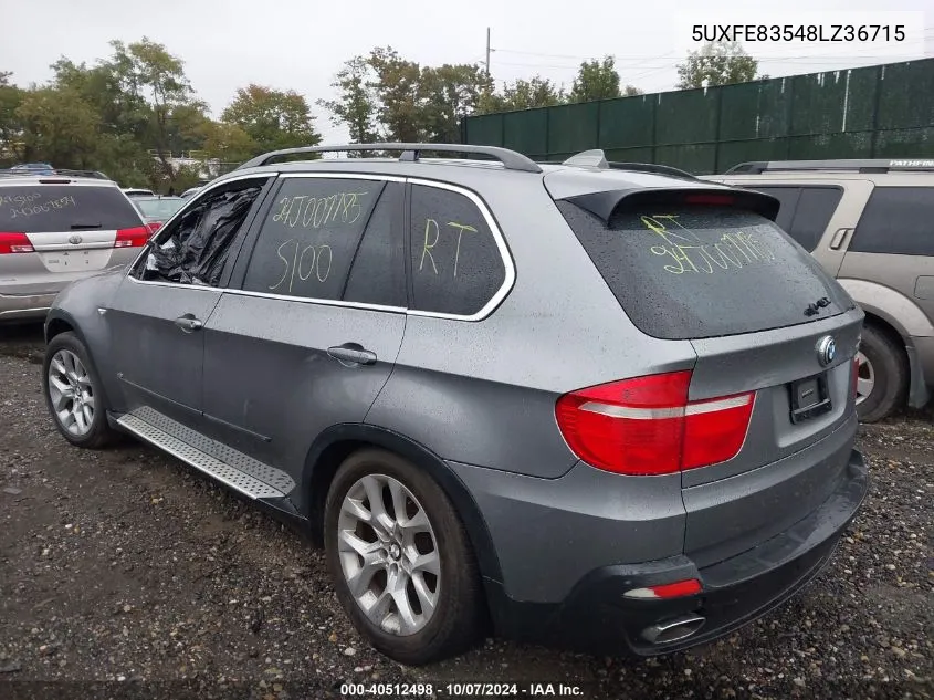 2008 BMW X5 4.8I VIN: 5UXFE83548LZ36715 Lot: 40512498