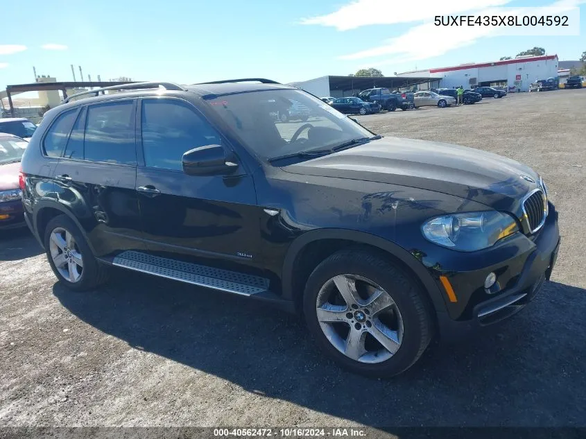 2008 BMW X5 3.0I VIN: 5UXFE435X8L004592 Lot: 40562472