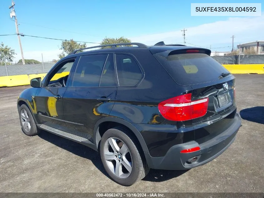 2008 BMW X5 3.0I VIN: 5UXFE435X8L004592 Lot: 40562472