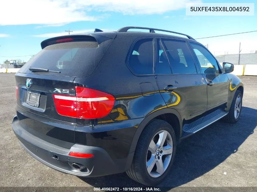 2008 BMW X5 3.0I VIN: 5UXFE435X8L004592 Lot: 40562472