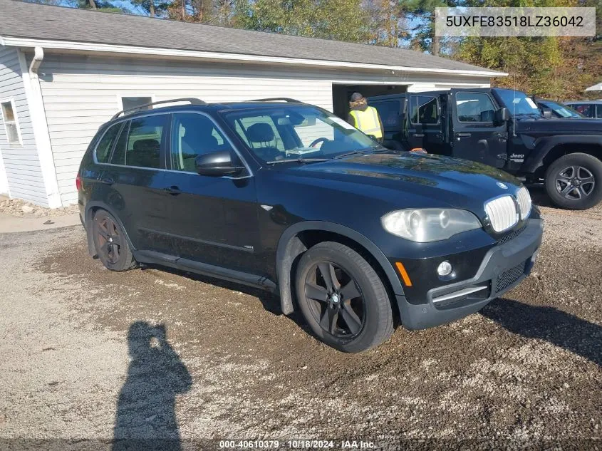 2008 BMW X5 4.8I VIN: 5UXFE83518LZ36042 Lot: 40610379