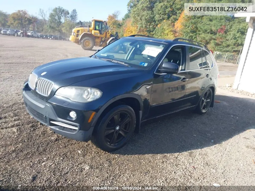 2008 BMW X5 4.8I VIN: 5UXFE83518LZ36042 Lot: 40610379