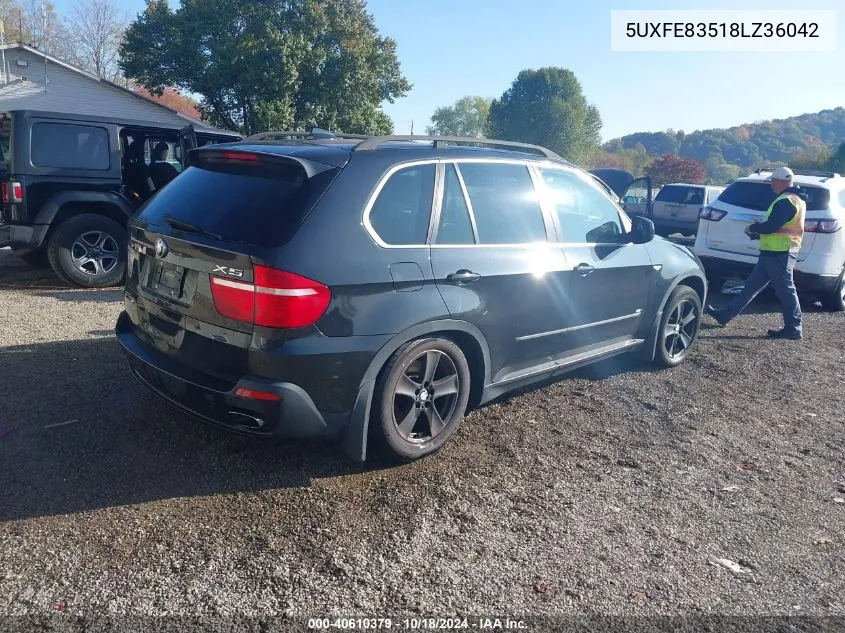 2008 BMW X5 4.8I VIN: 5UXFE83518LZ36042 Lot: 40610379