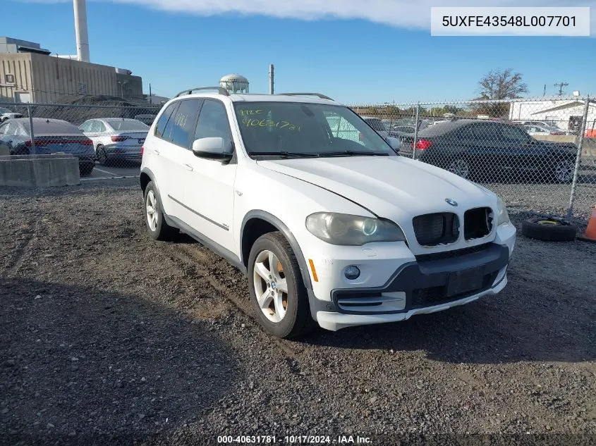 5UXFE43548L007701 2008 BMW X5 3.0Si