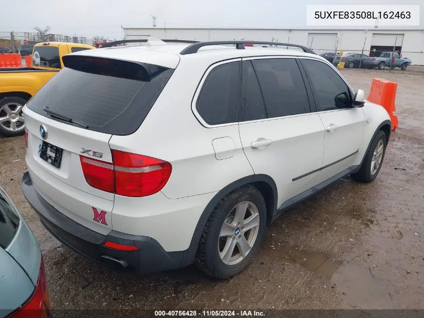 2008 BMW X5 4.8I VIN: 5UXFE83508L162463 Lot: 40756428