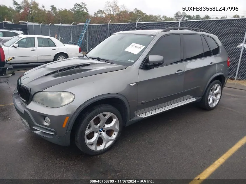 2008 BMW X5 4.8I VIN: 5UXFE83558LZ47996 Lot: 40758709