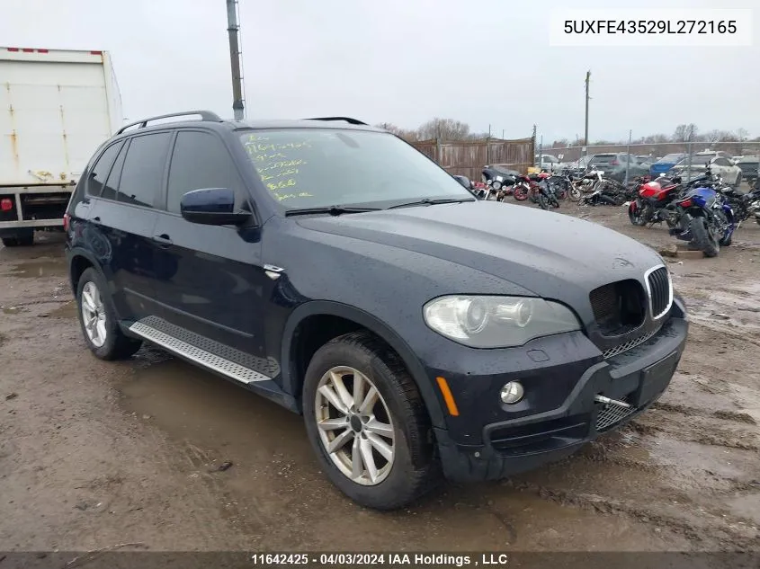 2009 BMW X5 xDrive30I VIN: 5UXFE43529L272165 Lot: 11642425