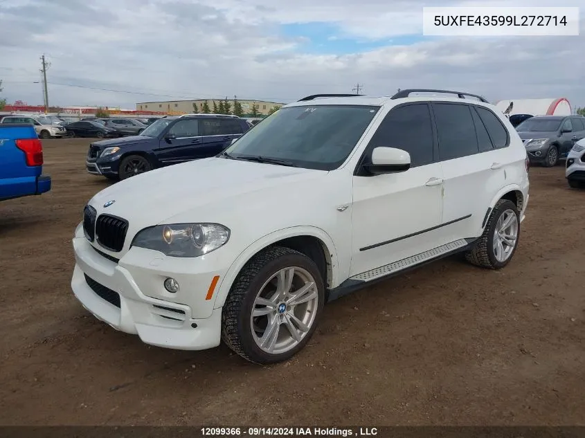 2009 BMW X5 xDrive30I VIN: 5UXFE43599L272714 Lot: 12099366