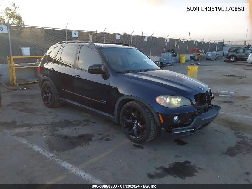 2009 BMW X5 xDrive30I VIN: 5UXFE43519L270858 Lot: 39868300