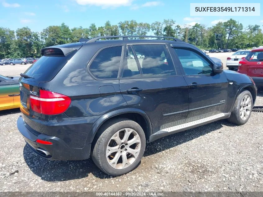 2009 BMW X5 xDrive48I VIN: 5UXFE83549L171314 Lot: 40144367