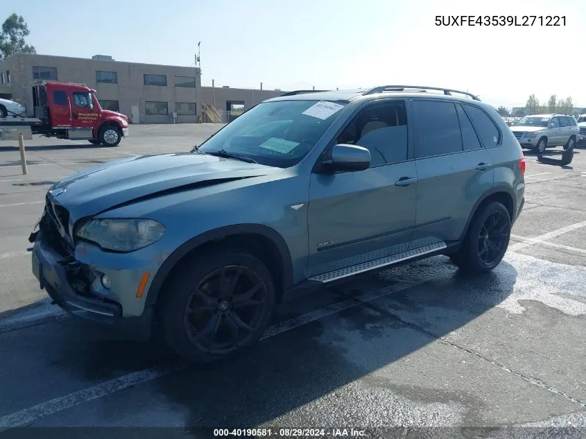 2009 BMW X5 xDrive30I VIN: 5UXFE43539L271221 Lot: 40190581