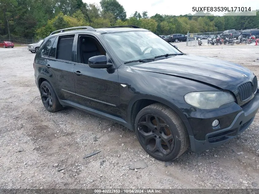 2009 BMW X5 xDrive48I VIN: 5UXFE83539L171014 Lot: 40222853