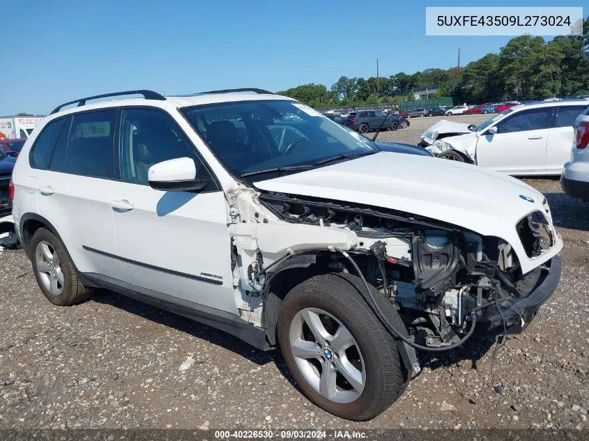 2009 BMW X5 xDrive30I VIN: 5UXFE43509L273024 Lot: 40226530