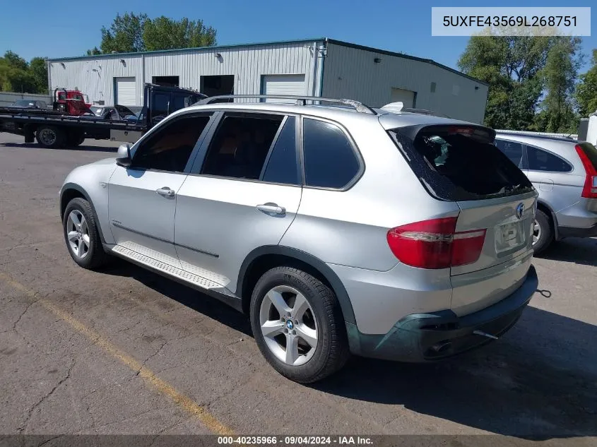 2009 BMW X5 xDrive30I VIN: 5UXFE43569L268751 Lot: 40235966