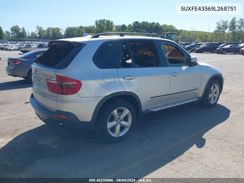 2009 BMW X5 xDrive30I VIN: 5UXFE43569L268751 Lot: 40235966