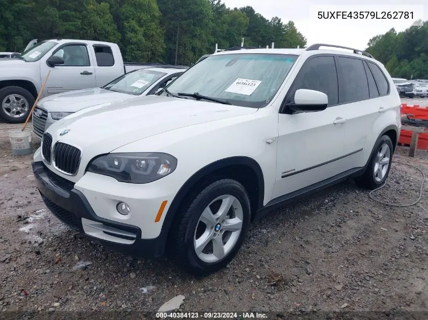 2009 BMW X5 xDrive30I VIN: 5UXFE43579L262781 Lot: 40384123