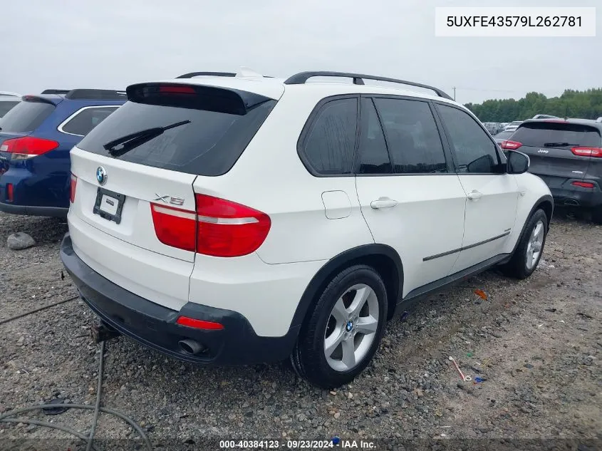 2009 BMW X5 xDrive30I VIN: 5UXFE43579L262781 Lot: 40384123