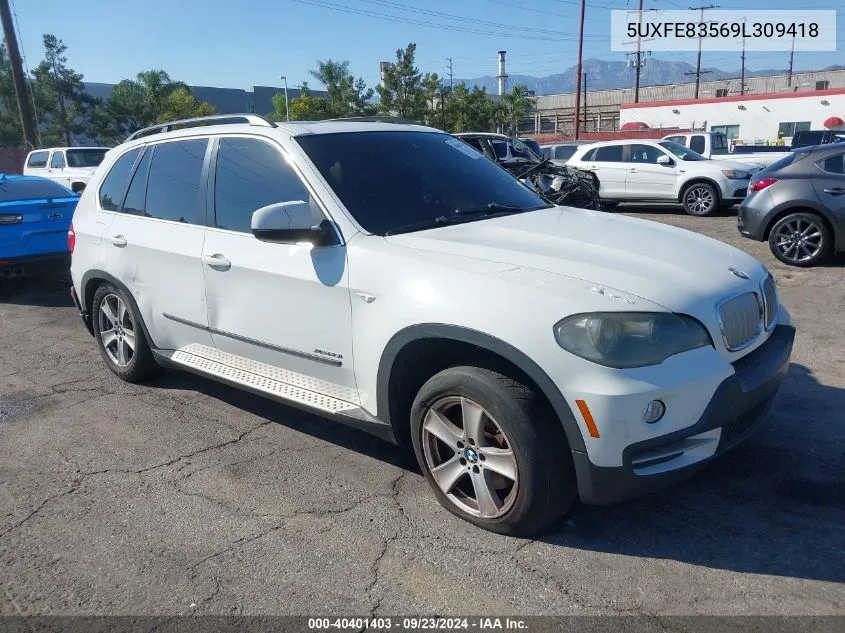 2009 BMW X5 xDrive48I VIN: 5UXFE83569L309418 Lot: 40401403