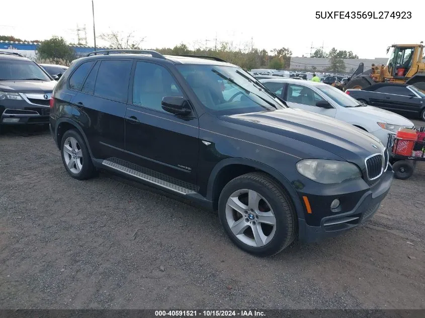 2009 BMW X5 xDrive30I VIN: 5UXFE43569L274923 Lot: 40591521