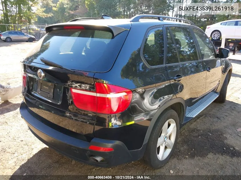 2009 BMW X5 xDrive30I VIN: 5UXFE43539L261918 Lot: 40663408