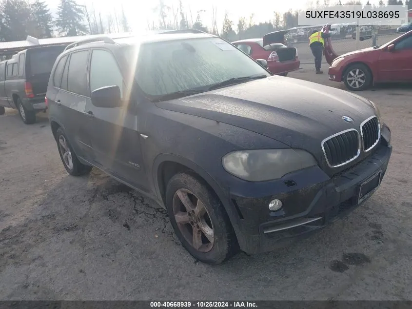 2009 BMW X5 xDrive30I VIN: 5UXFE43519L038695 Lot: 40668939