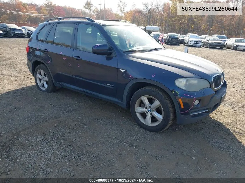 2009 BMW X5 xDrive30I VIN: 5UXFE43599L260644 Lot: 40688377