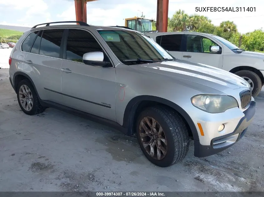 2010 BMW X5 xDrive48I VIN: 5UXFE8C54AL311401 Lot: 39974307