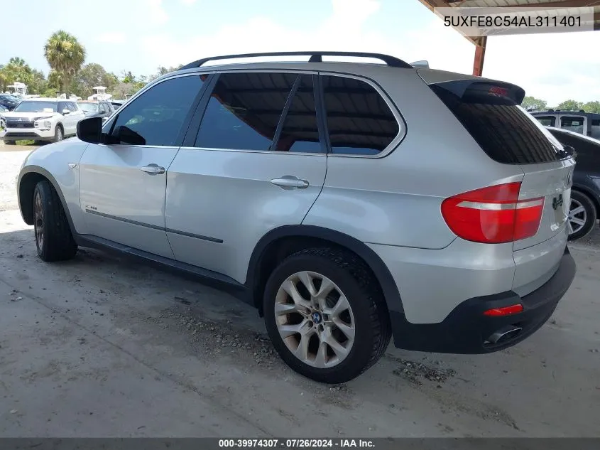 2010 BMW X5 xDrive48I VIN: 5UXFE8C54AL311401 Lot: 39974307