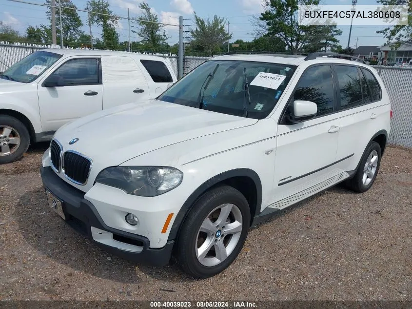 2010 BMW X5 xDrive30I VIN: 5UXFE4C57AL380608 Lot: 40039023