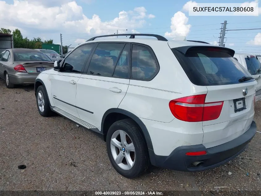 2010 BMW X5 xDrive30I VIN: 5UXFE4C57AL380608 Lot: 40039023