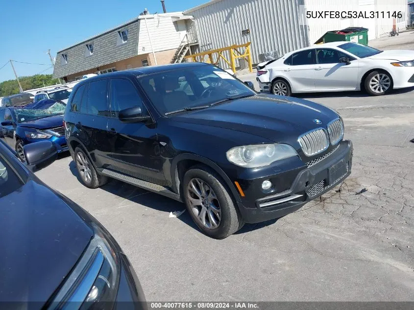 2010 BMW X5 xDrive48I VIN: 5UXFE8C53AL311146 Lot: 40077615